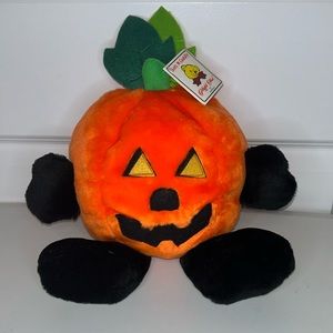 1988 Playful Plush Halloween 🎃 Pumpkin Vintage Soft N Cuddly, Orange & Black